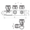Колектор для теплої підлоги на 2 контура Koer KR.1121-2 3/4"x2 WAYS