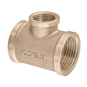 Трійник редукційний Koer KF.T100610F.WN - 1"х1/2"х1" FFF без нікелю