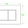 Панель змиву KOER KT-0602-16 240x160x10mm пластикова, кнопка квадратна (колір чорний глянцевий) Панель змиву KOER KT-0602-16 240x160x10mm пластикова, кнопка квадратна (колір чорний глянцевий)
