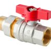 Кран з американкою KOER EXTREME KE.227-15 - 1/2" ручка "метелик" червона Кран з американкою KOER EXTREME KE.227-15 - 1/2" ручка "метелик" червона