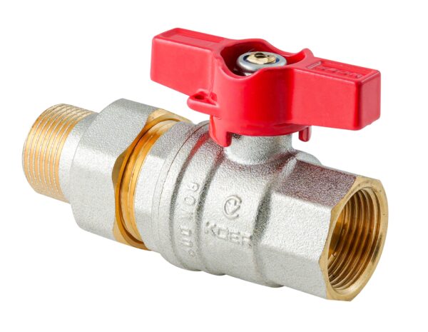 Кран з американкою KOER EXTREME KE.227-15 - 1/2" ручка "метелик" червона Кран з американкою KOER EXTREME KE.227-15 - 1/2" ручка "метелик" червона