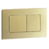 Панель змиву KOER KT-0612-12 240x160x10mm з нержавіючої сталі, кнопка квадратна (колір матове золото)