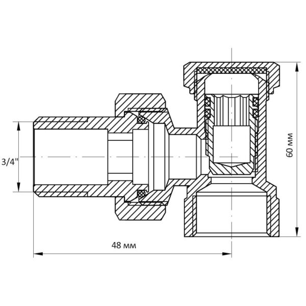 Вентиль кутовий 3/4x3/4 Koer KR.902 (KR0139). Вентиль кутовий 3/4x3/4 Koer KR.902 (KR0139).
