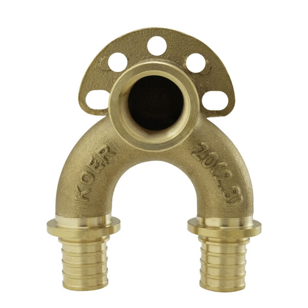 Кутник настін. з наскрізн.проход.та ВР Koer KA.LW20-06F-20 - 20(2.8mm) x 1/2"F x 20(2.8mm)