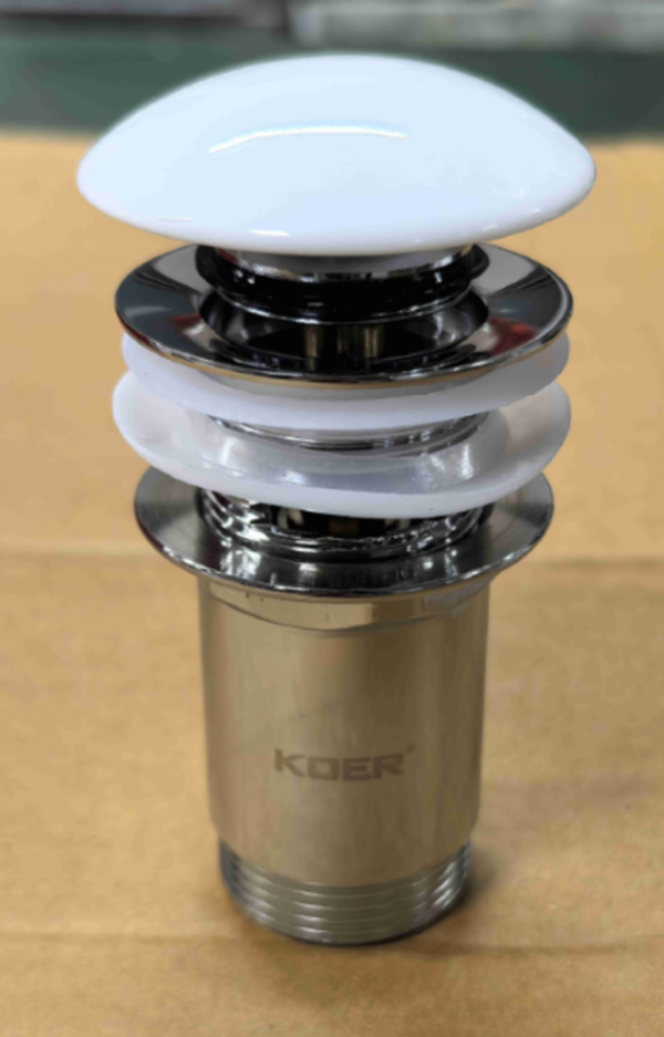 Донний клапан для раковини з переливом KOER PW-07-11 автоматичний 1 1/4'' Донний клапан для раковини з переливом KOER PW-07-11 автоматичний 1 1/4''