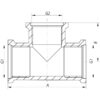 Трійник редукційний 3/4"х1/2"х3 / 4 "ВВВ Koer KF.T080608F