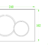 Панель змиву KOER KT-0601-01 240x160x10mm пластикова, кнопка кругла (колір хром)