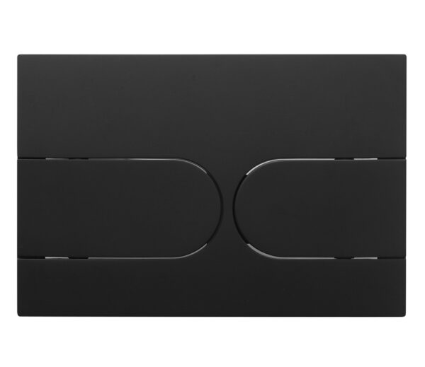 Панель змиву KOER KT-0604-05 240x160x10mm пластикова, кнопка закруглена (колір чорний матовий) Панель змиву KOER KT-0604-05 240x160x10mm пластикова, кнопка закруглена (колір чорний матовий)
