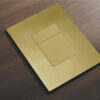 Панель змиву KOER KT-0607-12 157x198x3mm пластикова, кнопка квадратна (колір матове золото)