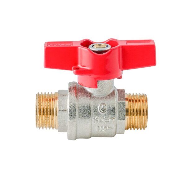 Кран кульовий ШШМ KOER EXTREME KE.219-15 - 1/2" MM ручка "метелик" червона Кран кульовий ШШМ KOER EXTREME KE.219-15 - 1/2" MM ручка "метелик" червона