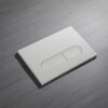 Панель змиву KOER KT-0608-03 240x160x10mm пластикова, кнопка закруглена (колір білий)