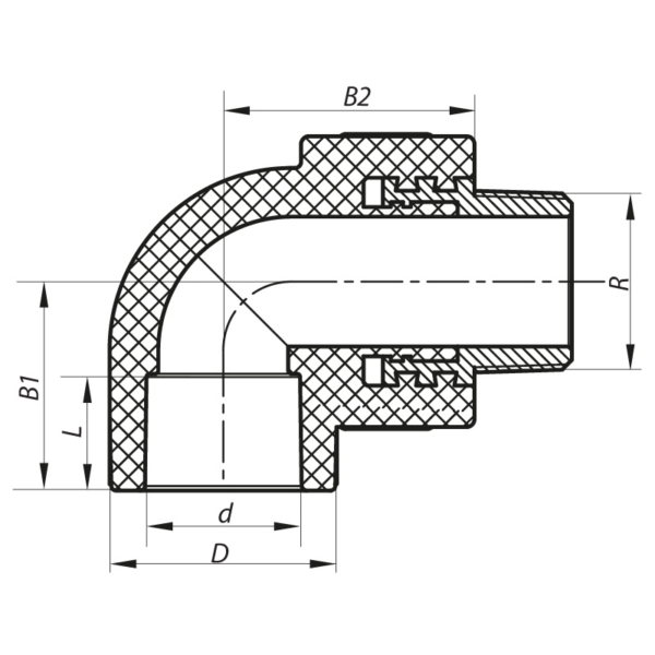 Кут ЗР 32x1M PPR Koer K0122.PRO Кут ЗР 32x1M PPR Koer K0122.PRO