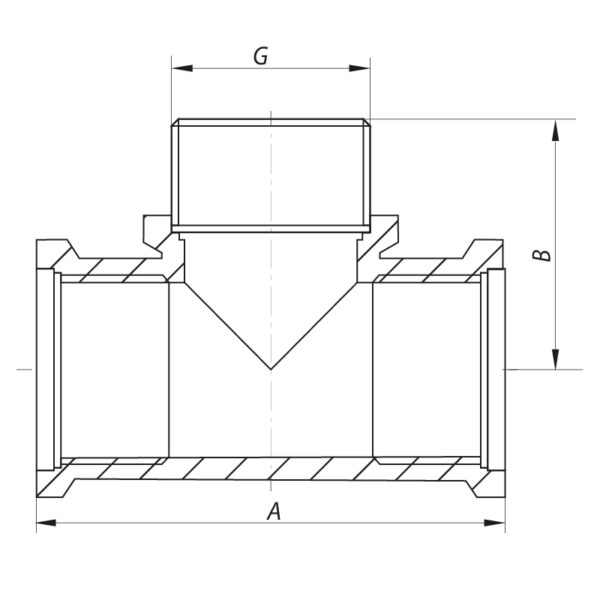 Трійник 1/2'' ВНВ Koer KF.T06FMF