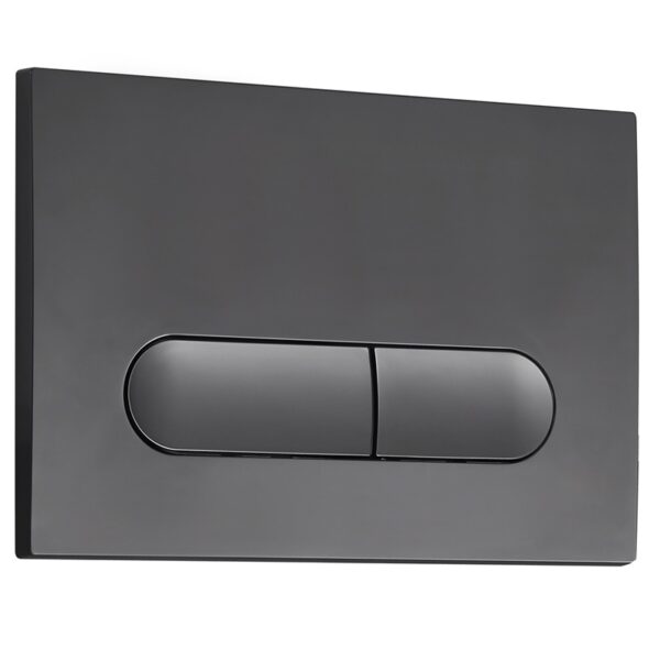 Панель змиву KOER KT-0608-07 240x160x10mm пластикова, кнопка закруглена (колір графіт)