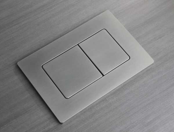Панель змиву KOER KT-0602-07 240x160x10mm пластикова, кнопка квадратна (колір графіт) Панель змиву KOER KT-0602-07 240x160x10mm пластикова, кнопка квадратна (колір графіт)