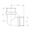 Кут 1/2'' НН (хром) Koer KF.L06M.CHR Кут 1/2'' НН (хром) Koer KF.L06M.CHR