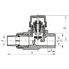 Кран термостатичний прямий PPR 20x1/2 Koer K0151.PRO Кран термостатичний прямий PPR 20x1/2 Koer K0151.PRO