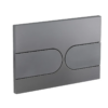 Панель змиву KOER KT-0604-07 240x160x10mm пластикова, кнопка закруглена (колір графіт)