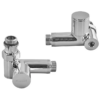 Комплект кранів рушникосушарки кутовий M1/2''xM1/2'' під ТЕН хромований KOER KR.SET.551 Комплект кранів рушникосушарки кутовий M1/2''xM1/2'' під ТЕН хромований KOER KR.SET.551