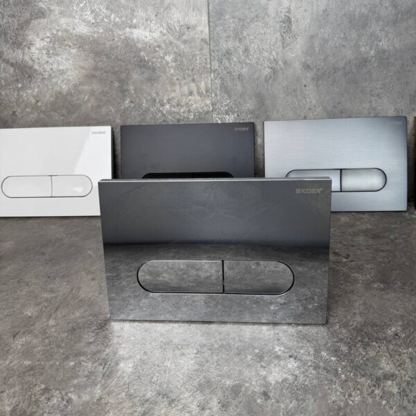 Панель змиву KOER KT-0608-01 240x160x10mm пластикова, кнопка закруглена (колір хром) Панель змиву KOER KT-0608-01 240x160x10mm пластикова, кнопка закруглена (колір хром)