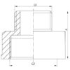 Перехідник (конектор) 1/2 "х1" (хром) Koer KF.A0610.CHR Перехідник (конектор) 1/2 "х1" (хром) Koer KF.A0610.CHR