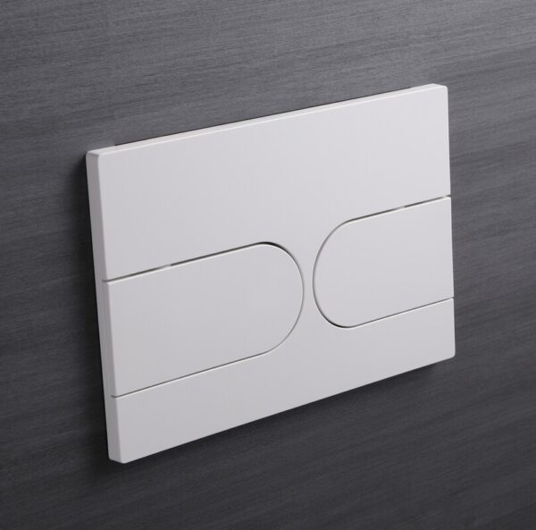 Панель змиву KOER KT-0604-03 240x160x10mm пластикова, кнопка закруглена (колір білий) Панель змиву KOER KT-0604-03 240x160x10mm пластикова, кнопка закруглена (колір білий)