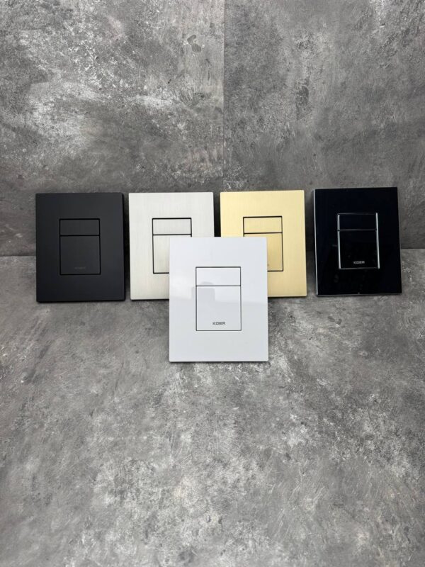 Панель змиву KOER KT-0607-07 157x198x3mm пластикова, кнопка квадратна (колір графіт)