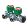 Колектор для теплої підлоги на 2 контура Koer KR.1121-2 3/4"x2 WAYS