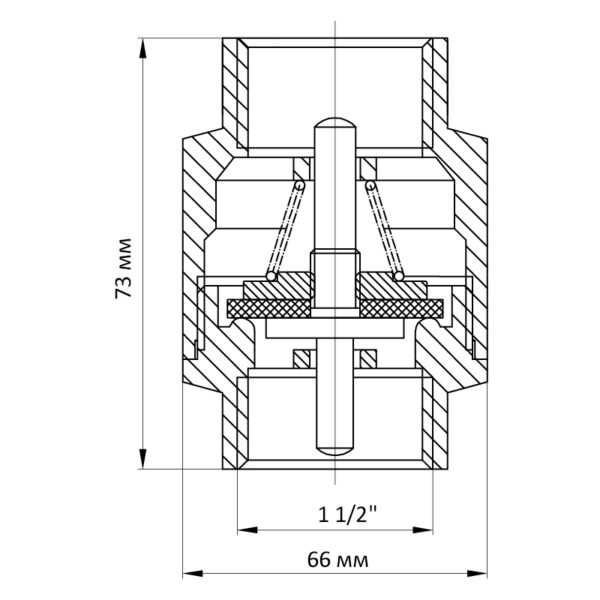 Клапан зворотний 1-1/2" (Koer KR.171) Клапан зворотний 1-1/2" (Koer KR.171)