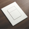 Панель змиву KOER KT-0607-03 157x198x3mm пластикова, кнопка квадратна (колір білий) Панель змиву KOER KT-0607-03 157x198x3mm пластикова, кнопка квадратна (колір білий)
