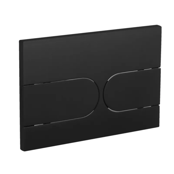 Панель змиву KOER KT-0604-05 240x160x10mm пластикова, кнопка закруглена (колір чорний матовий) Панель змиву KOER KT-0604-05 240x160x10mm пластикова, кнопка закруглена (колір чорний матовий)