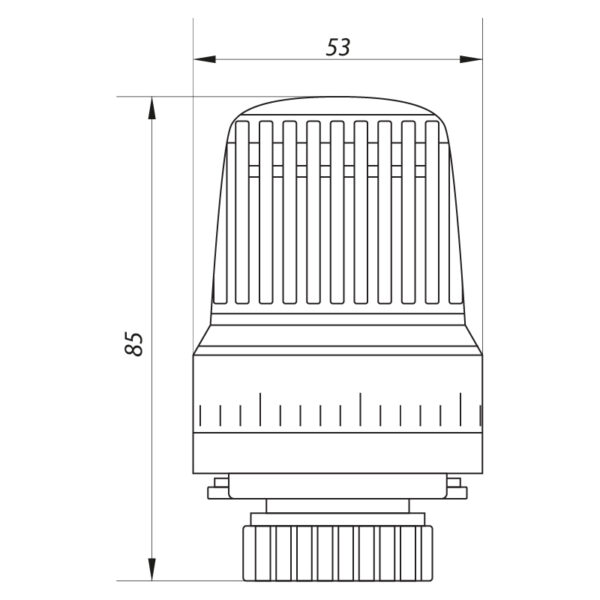 Термоголовка для радіатора M30x1.5 Koer KR.1330 Термоголовка для радіатора M30x1.5 Koer KR.1330