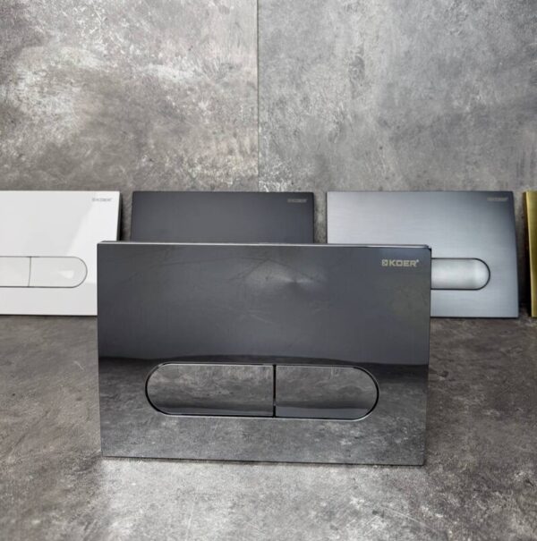 Панель змиву KOER KT-0608-01 240x160x10mm пластикова, кнопка закруглена (колір хром) Панель змиву KOER KT-0608-01 240x160x10mm пластикова, кнопка закруглена (колір хром)