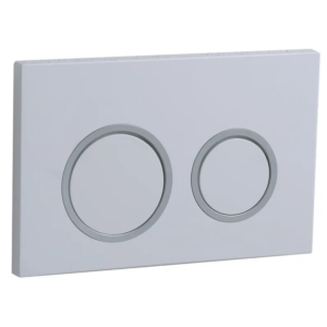 Панель змиву KOER KT-0605-03 220x140x12mm пластикова, кнопка кругла (колір білий) Панель змиву KOER KT-0605-03 220x140x12mm пластикова, кнопка кругла (колір білий)