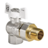 Кран з американкою 1/2" (Koer KR.228.W) кутовий білий Кран з американкою 1/2" (Koer KR.228.W) кутовий білий