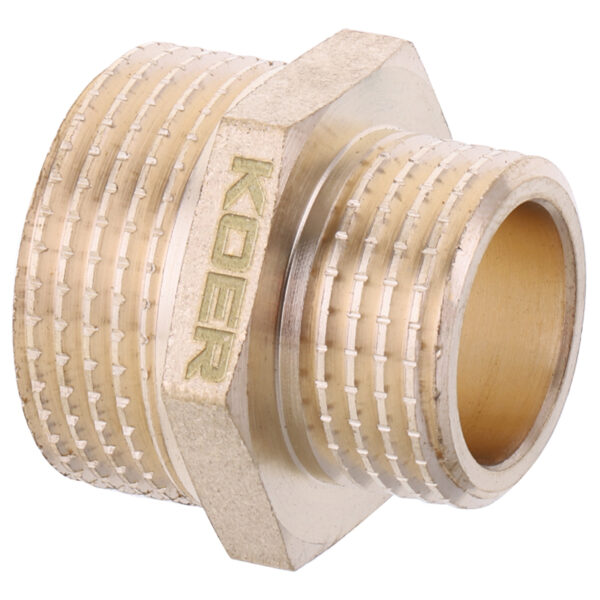 Ніпель редукційний 1/2 "х3 / 4" Koer KF.N0608.WN без нікелю Ніпель редукційний 1/2 "х3 / 4" Koer KF.N0608.WN без нікелю