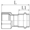 Перехідник із внутрішньою різьбою KOER KQ.A1506F PRESS-INOX AISI 304 15x1/2"