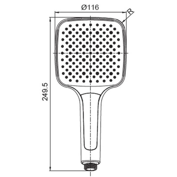 Лійка для душу KOER KP-0402-01, 3 функції (Колір хром) Лійка для душу KOER KP-0402-01, 3 функції (Колір хром)