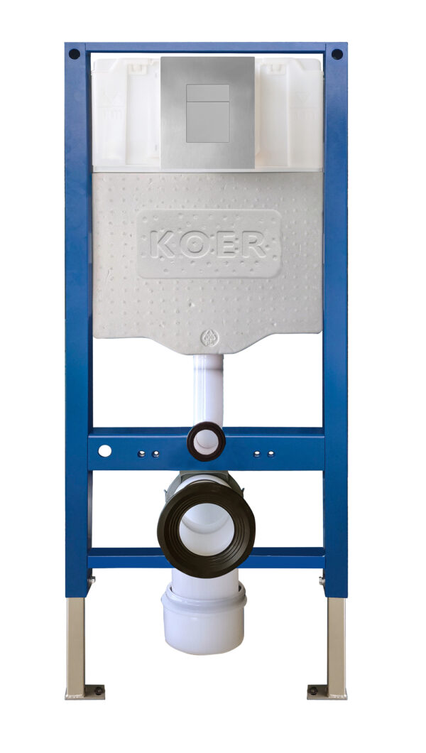 Інсталяція для підвісного унітазу KOER KT-0504-01 500x126x1150mm з панеллю змиву KT-0607-01 хром Інсталяція для підвісного унітазу KOER KT-0504-01 500x126x1150mm з панеллю змиву KT-0607-01 хром