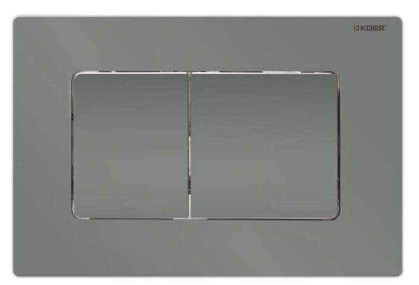 Панель змиву KOER KT-0602-07 240x160x10mm пластикова, кнопка квадратна (колір графіт) Панель змиву KOER KT-0602-07 240x160x10mm пластикова, кнопка квадратна (колір графіт)