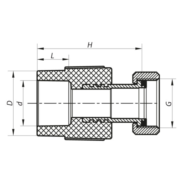 Муфта з накидною гайкою 25x3 /4F PPR Koer K0142.PRO Муфта з накидною гайкою 25x3 /4F PPR Koer K0142.PRO