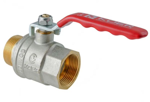 Кран кульовий ГШВ KOER EXTREME KE.215-15 - 1/2" FM ручка "важіль" червона Кран кульовий ГШВ KOER EXTREME KE.215-15 - 1/2" FM ручка "важіль" червона