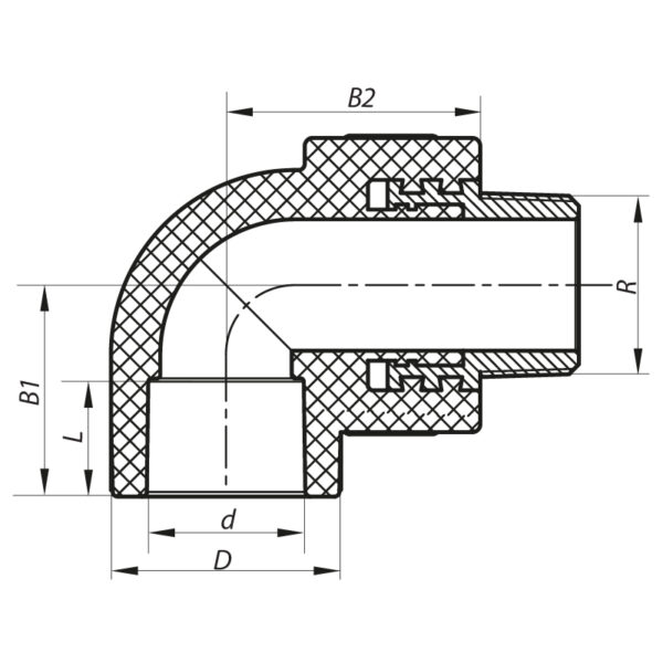 Кут ЗР 32x3/4M PPR Koer K0121.PRO