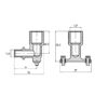 Кутник перехідний настінний з ВР подовжений KOER KA.LW06F-16-2 - 16(2.2mm) x 1/2"F Кутник перехідний настінний з ВР подовжений KOER KA.LW06F-16-2 - 16(2.2mm) x 1/2"F