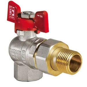 Кран з американкою 3/4" (Koer KR.228) кутовий Кран з американкою 3/4" (Koer KR.228) кутовий