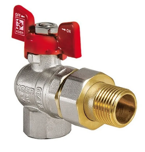 Кран з американкою 3/4" (Koer KR.228) кутовий Кран з американкою 3/4" (Koer KR.228) кутовий