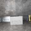 Панель змиву KOER KT-0608-03 240x160x10mm пластикова, кнопка закруглена (колір білий)