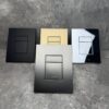 Панель змиву KOER KT-0607-07 157x198x3mm пластикова, кнопка квадратна (колір графіт)
