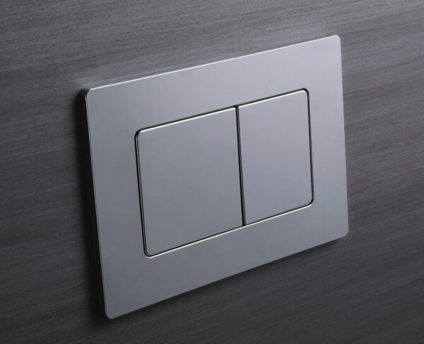 Панель змиву KOER KT-0602-01 240x160x10mm пластикова, кнопка квадратна (колір хром) Панель змиву KOER KT-0602-01 240x160x10mm пластикова, кнопка квадратна (колір хром)