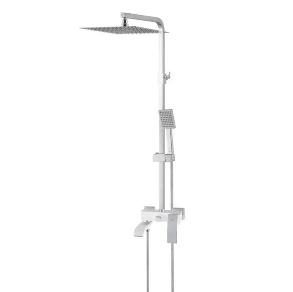 Душова колона зі змішувачем KOER KB-56007-04, 3 функції (Колір хром+білий)